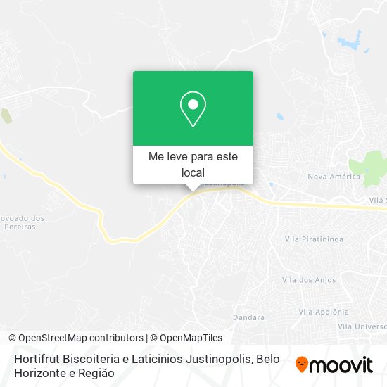 Hortifrut Biscoiteria e Laticinios Justinopolis mapa