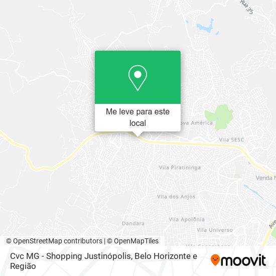 Cvc MG - Shopping Justinópolis mapa