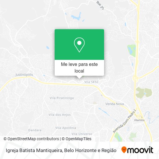 Igreja Batista Mantiqueira mapa