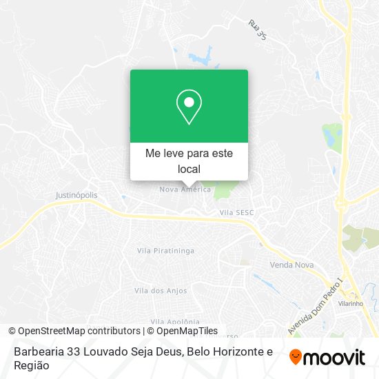 Barbearia 33 Louvado Seja Deus mapa