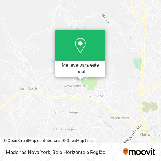Madeiras Nova York mapa