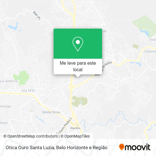 Otica Ouro Santa Luzia mapa