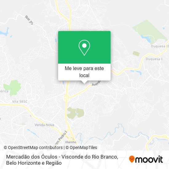 Mercadão dos Óculos - Visconde do Rio Branco mapa