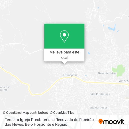 Terceira Igreja Presbiteriana Renovada de Ribeirão das Neves mapa