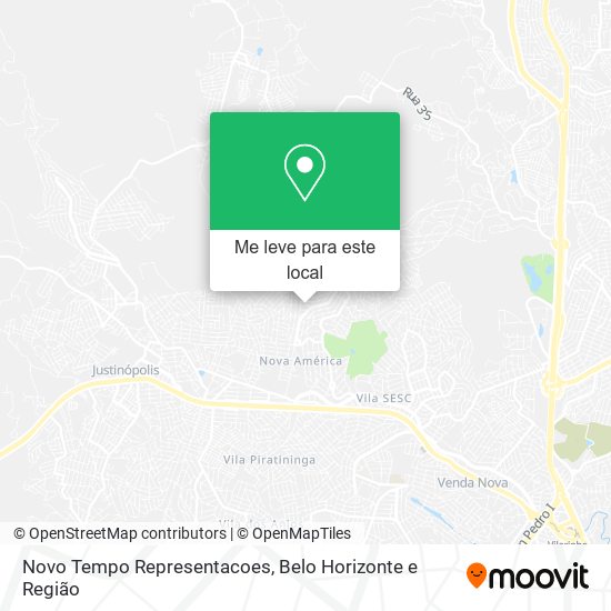 Novo Tempo Representacoes mapa