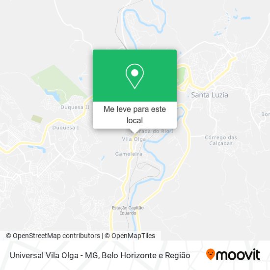 Universal Vila Olga - MG mapa
