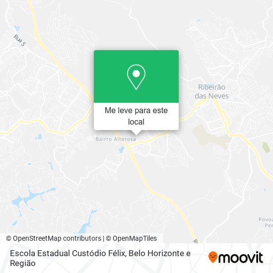 Escola Estadual Custódio Félix mapa