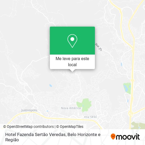 Hotel Fazenda Sertão Veredas mapa