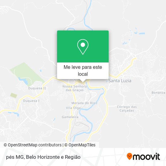 pés MG mapa