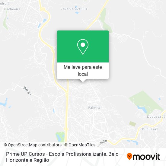 Prime UP Cursos - Escola Profissionalizante mapa