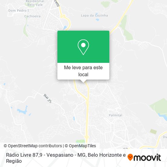 Rádio Livre 87,9 - Vespasiano - MG mapa