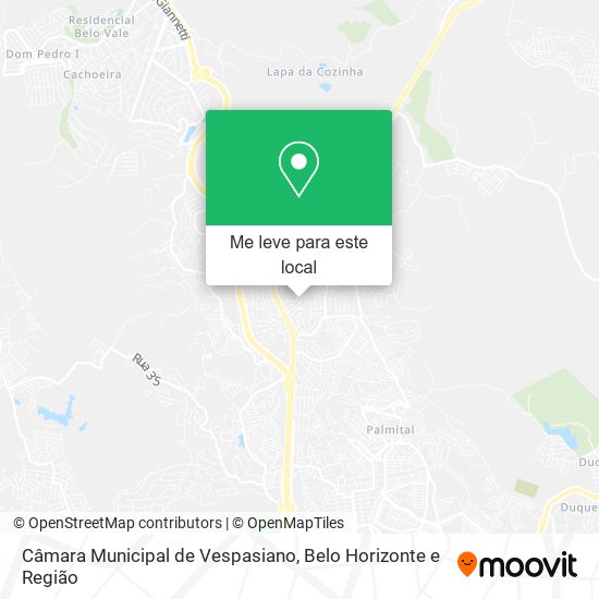 Câmara Municipal de Vespasiano mapa