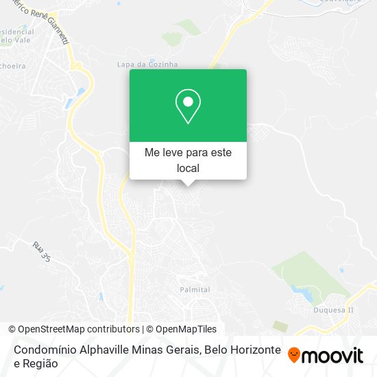 Condomínio Alphaville Minas Gerais mapa