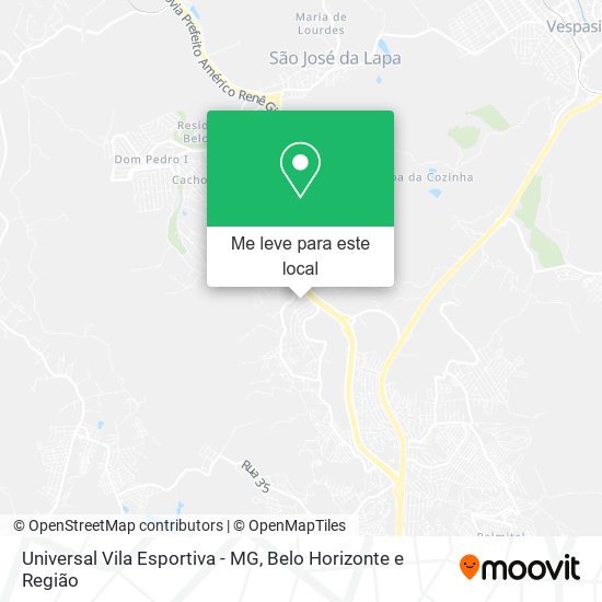 Universal Vila Esportiva - MG mapa