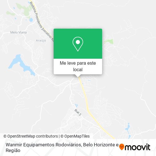 Wanmir Equipamentos Rodoviários mapa