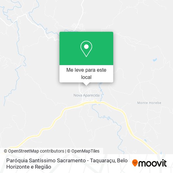 Paróquia Santíssimo Sacramento - Taquaraçu mapa