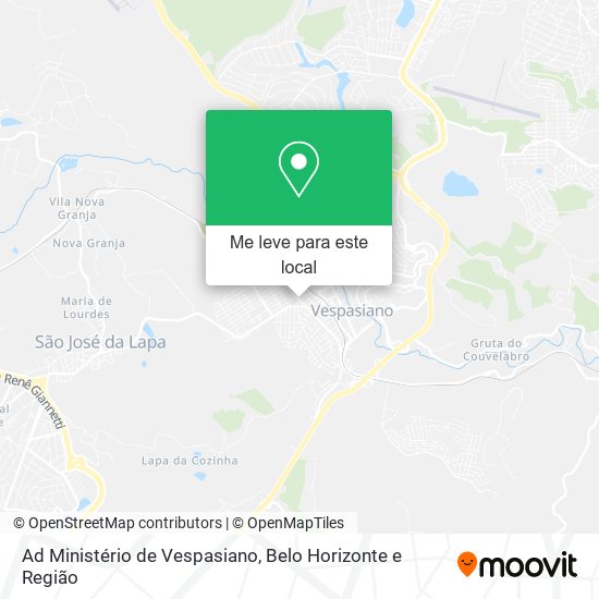 Ad Ministério de Vespasiano mapa