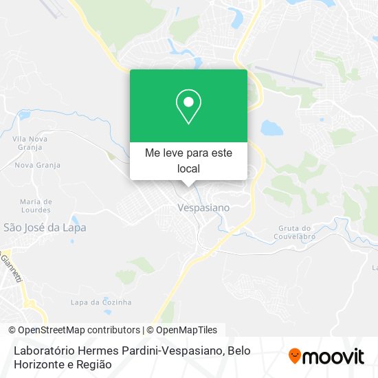 Laboratório Hermes Pardini-Vespasiano mapa