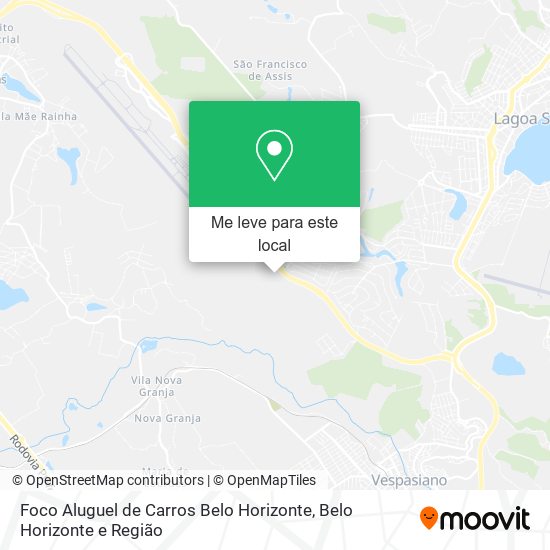 Foco Aluguel de Carros Belo Horizonte mapa