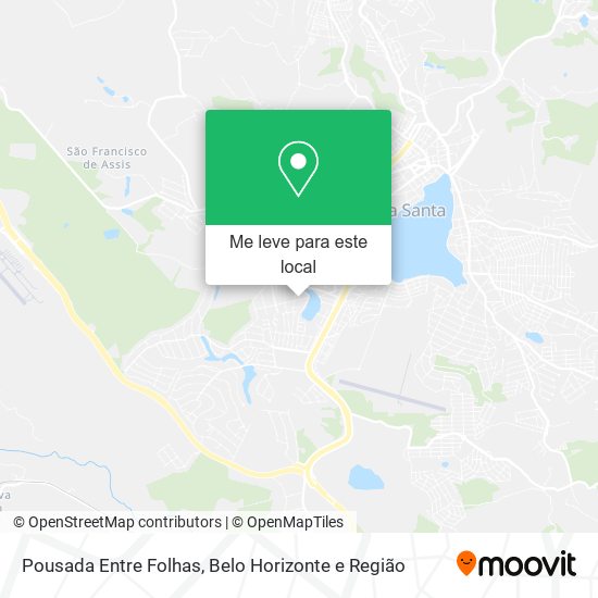 Pousada Entre Folhas mapa
