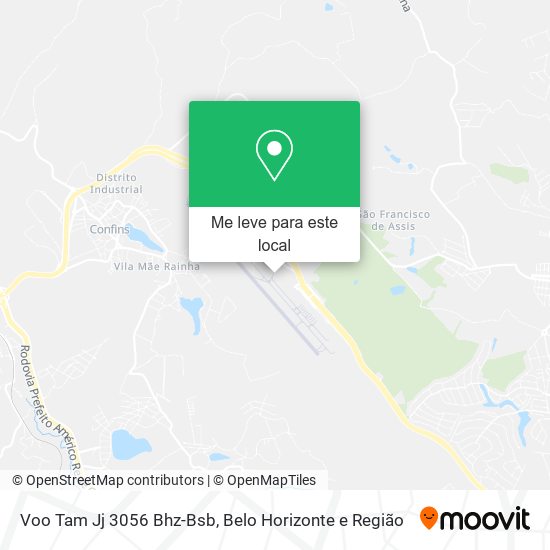Voo Tam Jj 3056 Bhz-Bsb mapa