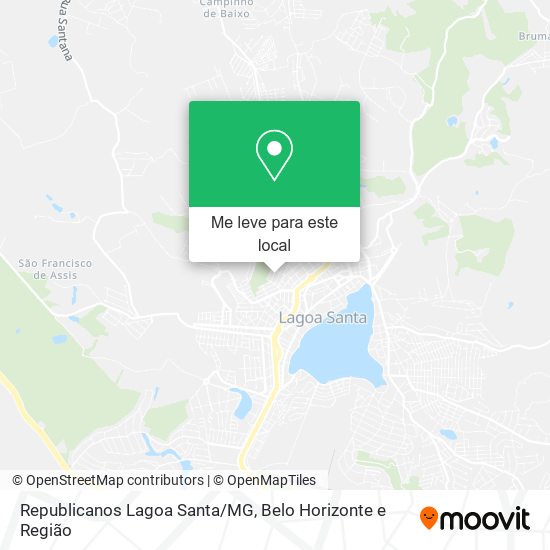 Republicanos Lagoa Santa/MG mapa