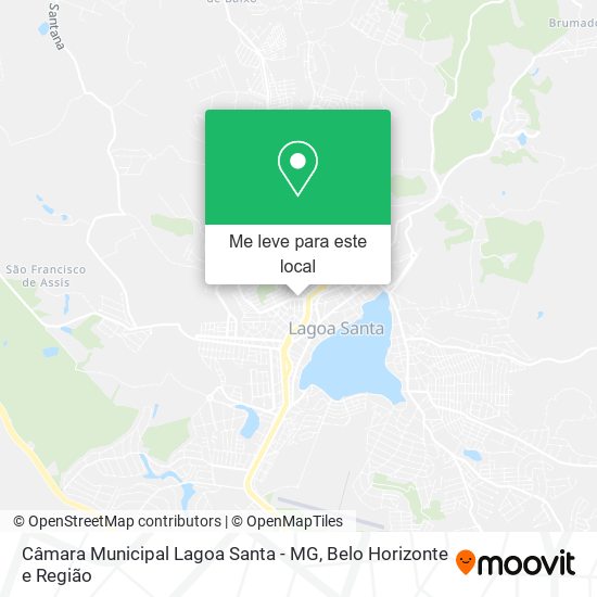 Câmara Municipal Lagoa Santa - MG mapa