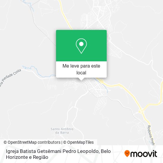 Igreja Batista Getsêmani Pedro Leopoldo mapa