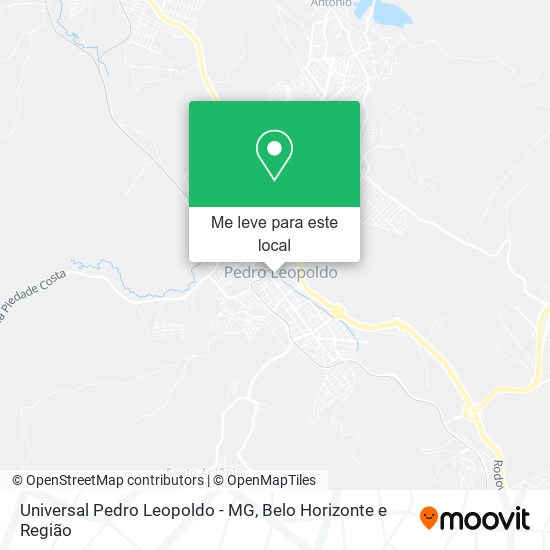 Universal Pedro Leopoldo - MG mapa