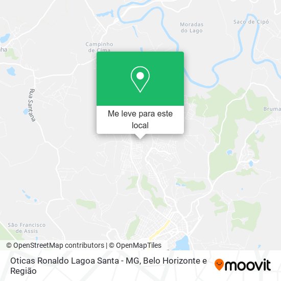 Oticas Ronaldo Lagoa Santa - MG mapa