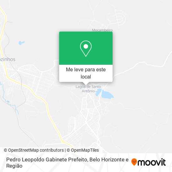 Pedro Leopoldo Gabinete Prefeito mapa
