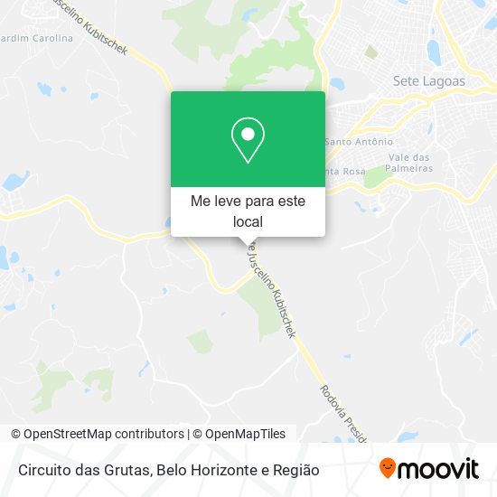 Circuito das Grutas mapa