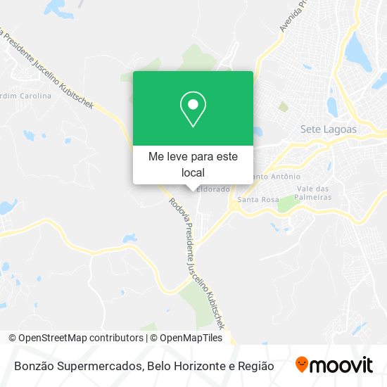 Bonzão Supermercados mapa