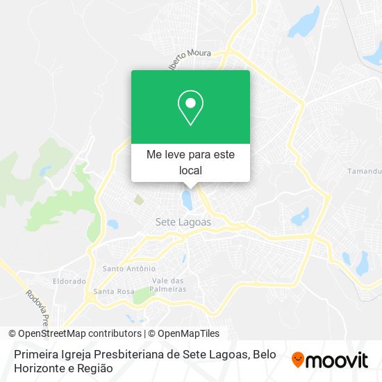 Primeira Igreja Presbiteriana de Sete Lagoas mapa