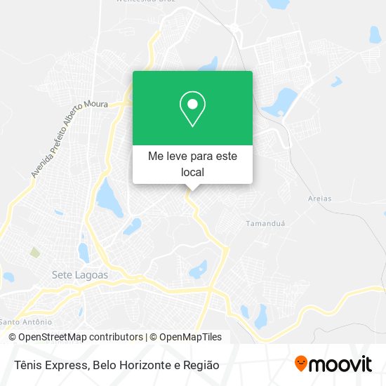 Tênis Express mapa