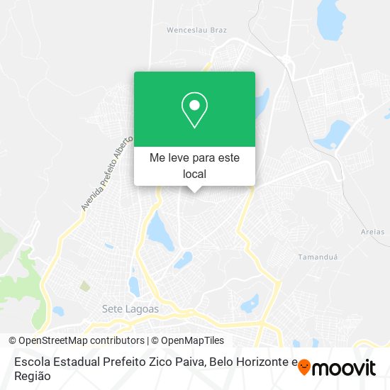 Escola Estadual Prefeito Zico Paiva mapa