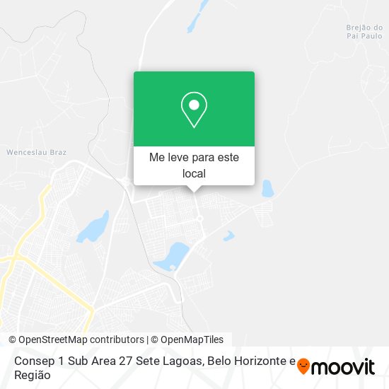 Consep 1 Sub Area 27 Sete Lagoas mapa