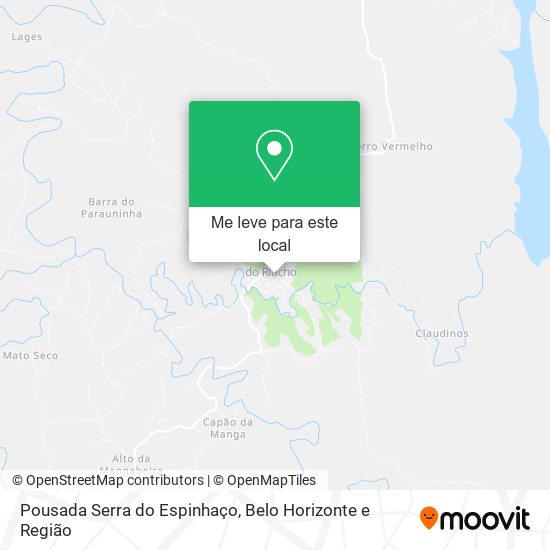 Pousada Serra do Espinhaço mapa
