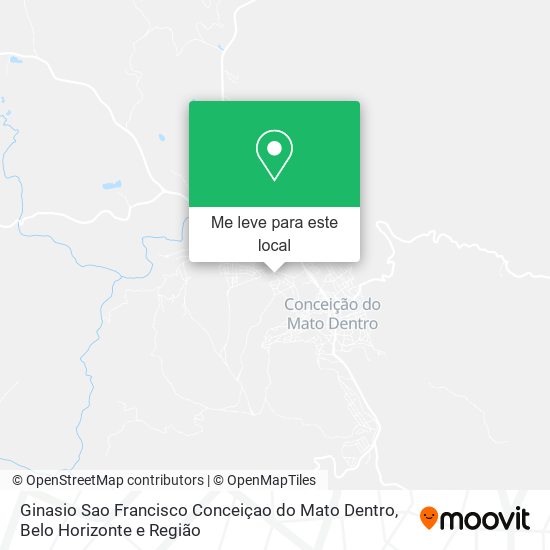 Ginasio Sao Francisco Conceiçao do Mato Dentro mapa