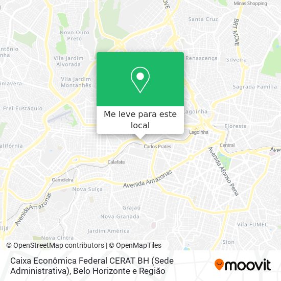 Caixa Econômica Federal CERAT BH (Sede Administrativa) mapa