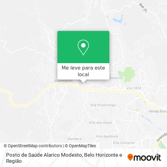 Posto de Saúde Alarico Modesto mapa