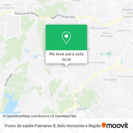 Posto de saúde Palmares B mapa