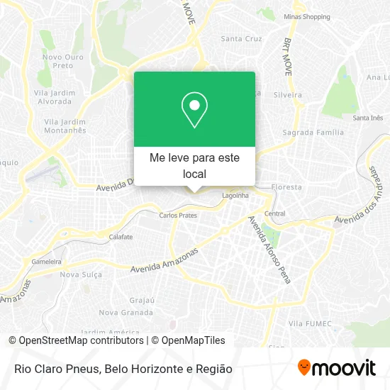 Rio Claro Pneus mapa