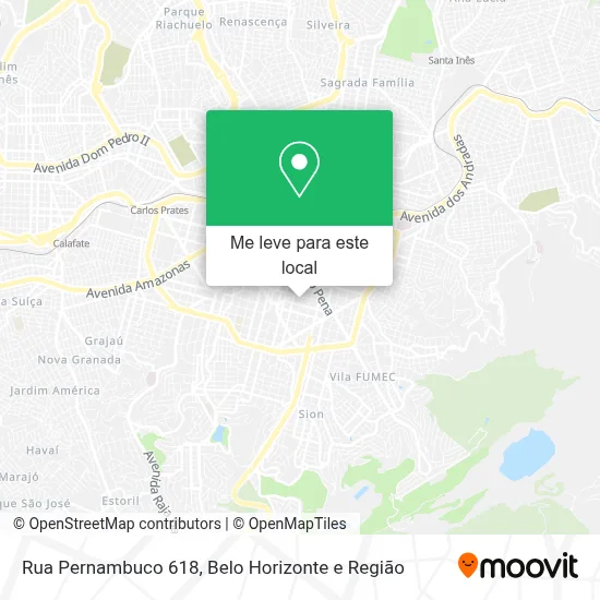 Rua Pernambuco 618 mapa