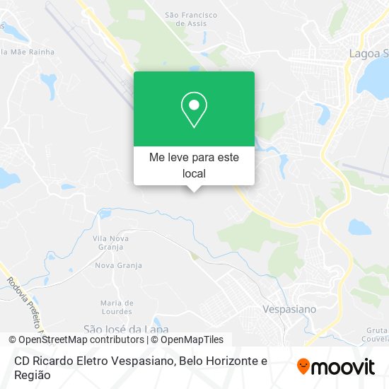 CD Ricardo Eletro Vespasiano mapa