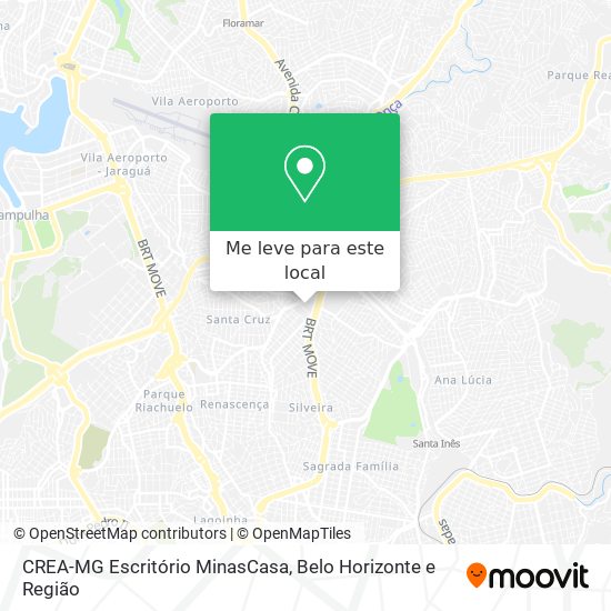 CREA-MG Escritório MinasCasa mapa
