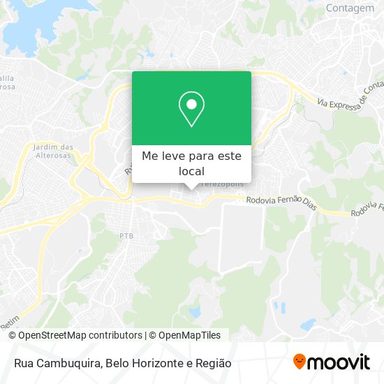 Rua Cambuquira mapa