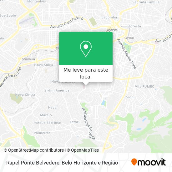 Rapel Ponte Belvedere mapa