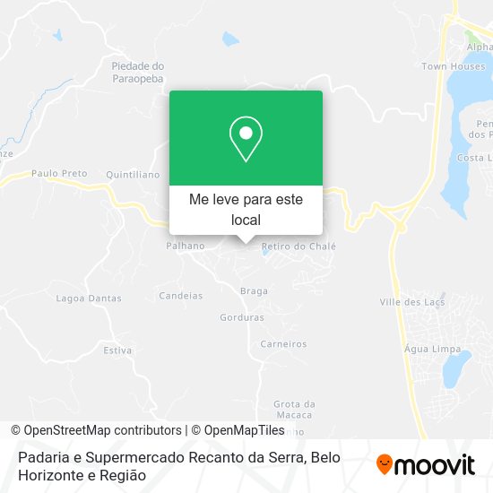 Padaria e Supermercado Recanto da Serra mapa