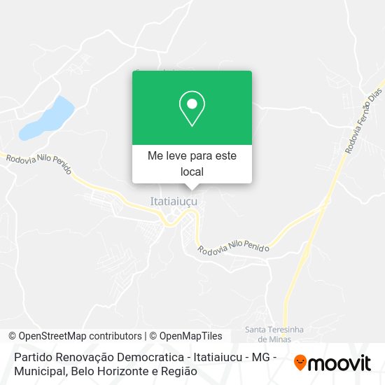Partido Renovação Democratica - Itatiaiucu - MG - Municipal mapa